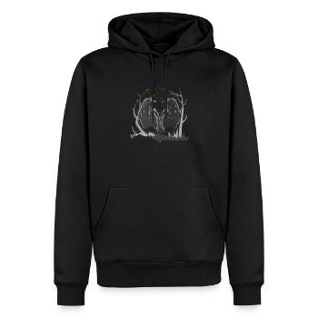 Huginn und Muninn nordische Mythologie Ravens Midgard - Männer Premium Bio Hoodie - Schwarz - Vorne - Nico (187cm)