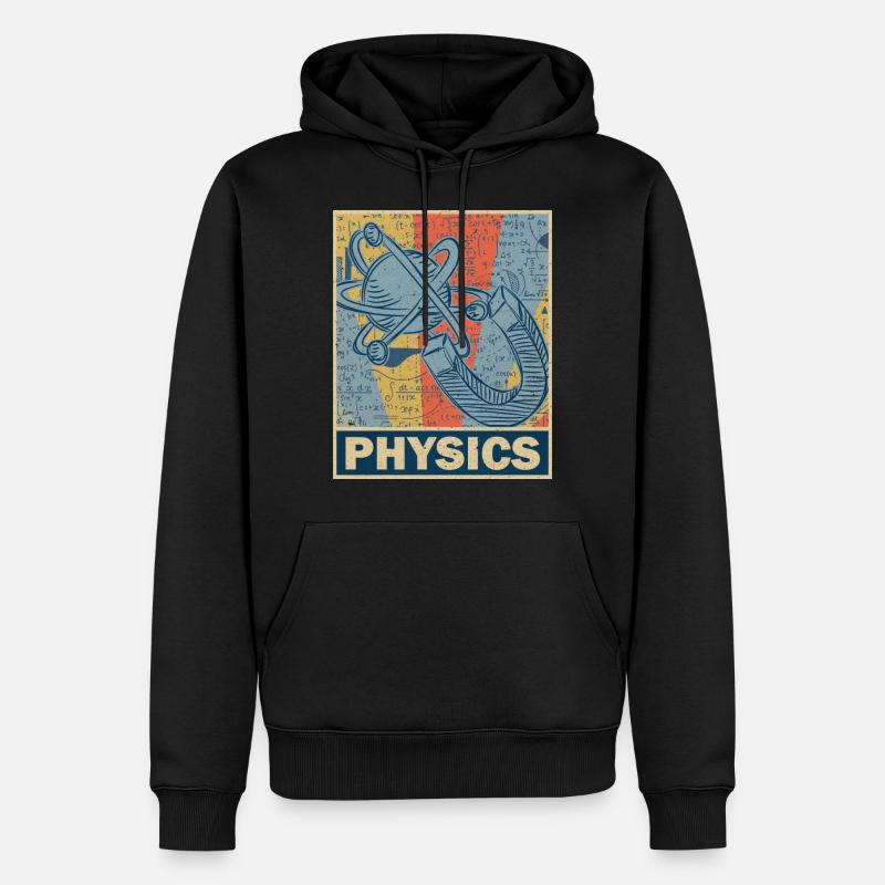 Physik - Männer Premium Bio Hoodie - Schwarz