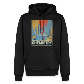 Chemie Lehrer Retro Vintage Geschenk Wissenschaft - Männer Premium Bio Hoodie - Schwarz - Vorne - Nico (187cm)