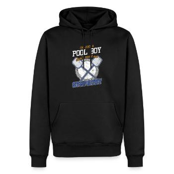 Ich bin nur ein Pool Boy Funny Pool Cleaning Cleaner - Männer Premium Bio Hoodie - Schwarz - Vorne - Nico (187cm)