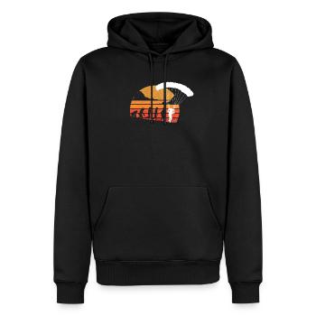 Evolution Of Skydiving Parachuting Skydiver - Men’s Premium Organic Hoodie - black - Front - Nico (187cm)