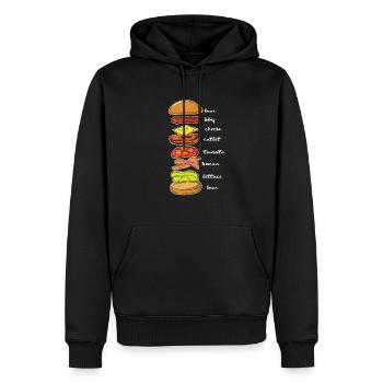 Hamburger Burger Cheeseburger Anleitung Geschenk - Männer Premium Bio Hoodie - Schwarz - Vorne - Nico (187cm)