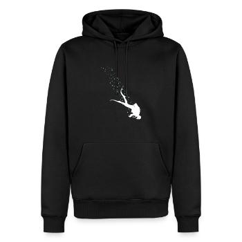 Awesome Scuba Diver Snorkeling Diving Ocean Deep - Men’s Premium Organic Hoodie - black - Front - Nico (187cm)