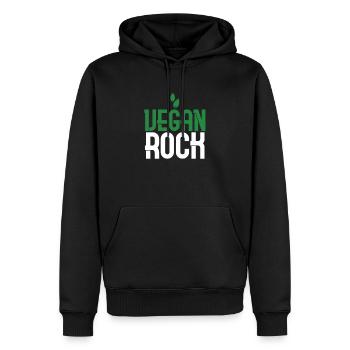 Vegan Rock Végétarien Veganisme Bien-être Sain - Sweat à capuche Premium bio Homme - noir - Devant - Nico (187cm)