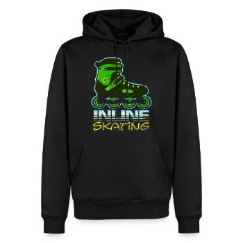 Inline Skates - Männer Premium Bio Hoodie - Schwarz - Vorne - Nico (187cm)