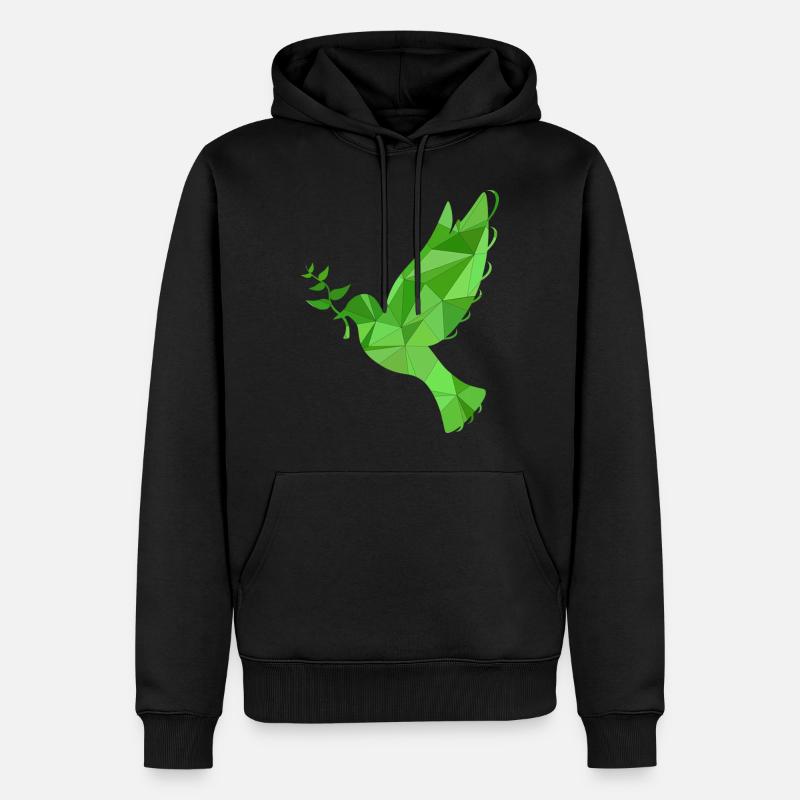 Colombe de Paix - Sweat à capuche Premium bio Homme - noir