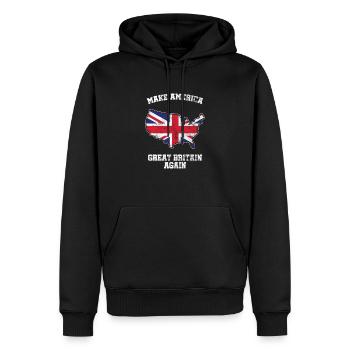 Make America Great Britain Again Drapeau britannique - Sweat à capuche Premium bio Homme - noir - Devant - Nico (187cm)
