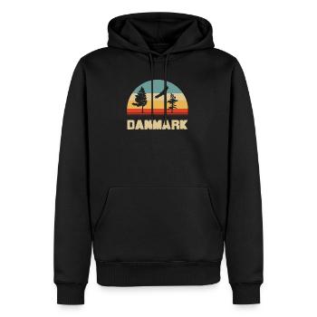 danemark danois cadeau - Sweat à capuche Premium bio Homme - noir - Devant - Nico (187cm)