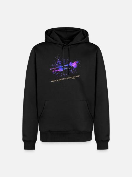 trompete - Männer Premium Bio Hoodie - Schwarz