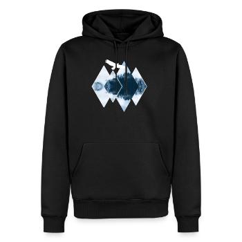 Wald natur Formen Geometrie mathematik Geschenk - Männer Premium Bio Hoodie - Schwarz - Vorne - Nico (187cm)