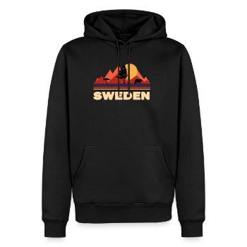 schweden und Natur - Geschenk auf schwedisch - Männer Premium Bio Hoodie - Schwarz - Vorne - Nico (187cm)