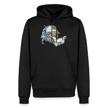 Chien avec des explosifs - Sweat à capuche Premium bio Homme - noir - Devant - Nico (187cm)