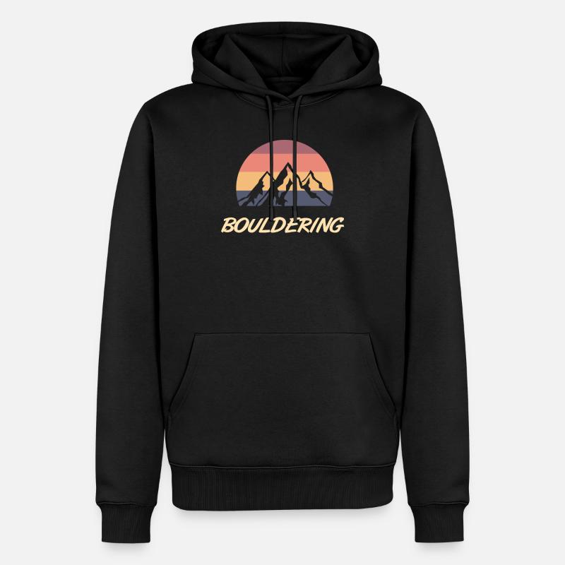 boulder - Männer Premium Bio Hoodie - Schwarz