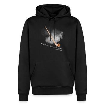 Alphorn - Männer Premium Bio Hoodie - Schwarz - Vorne - Nico (187cm)