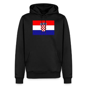 Croatie drapeau drapeau croate drapeau - Sweat à capuche Premium bio Homme - noir - Devant - Nico (187cm)