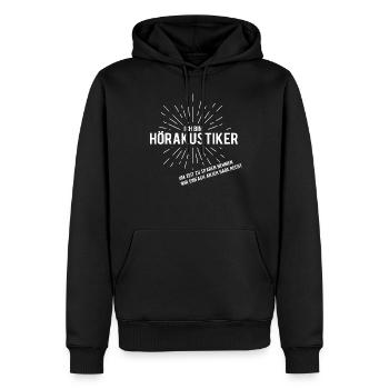 Akustiker hörakustiker und Hörgeräteakustiker - Männer Premium Bio Hoodie - Schwarz - Vorne - Nico (187cm)