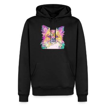 Bunter Hund - Männer Premium Bio Hoodie - Schwarz - Vorne - Nico (187cm)