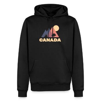 Canada - Sweat à capuche Premium bio Homme - noir - Devant - Nico (187cm)