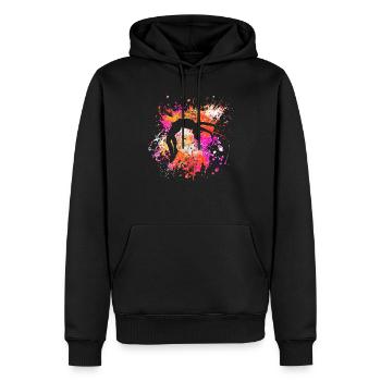 gymnaste turner souffle de couleur - Sweat à capuche Premium bio Homme - noir - Devant - Nico (187cm)