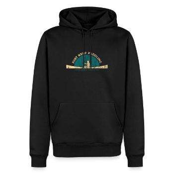 Kanu Paddel Geschenk - Männer Premium Bio Hoodie - Schwarz - Vorne - Nico (187cm)