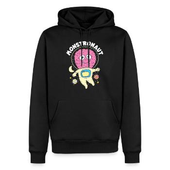 Monster Astronaut - Sweat à capuche Premium bio Homme - noir - Devant - Nico (187cm)