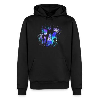 cadeau de danse tiges poledance - Sweat à capuche Premium bio Homme - noir - Devant - Nico (187cm)