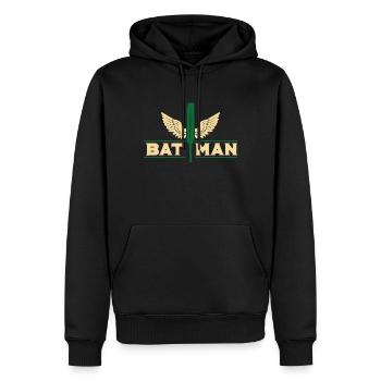 Cricket - Männer Premium Bio Hoodie - Schwarz - Vorne - Nico (187cm)