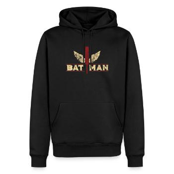 Cricket - Männer Premium Bio Hoodie - Schwarz - Vorne - Nico (187cm)