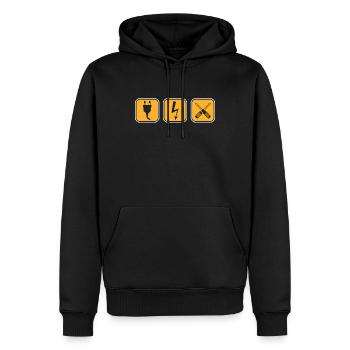 Elektriker Elektriker Verkabelung Linemen - Männer Premium Bio Hoodie - Schwarz - Vorne - Nico (187cm)