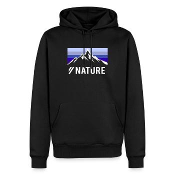 natur - Männer Premium Bio Hoodie - Schwarz - Vorne - Nico (187cm)