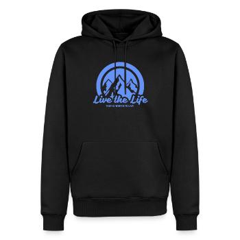 nature - Sweat à capuche Premium bio Homme - noir - Devant - Nico (187cm)