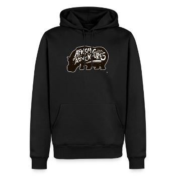 Afrika Abenteuer - Männer Premium Bio Hoodie - Schwarz - Vorne - Nico (187cm)