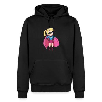 Super Mom Fête des Mères Super Mom Mom Gift - Sweat à capuche Premium bio Homme - noir - Devant - Nico (187cm)