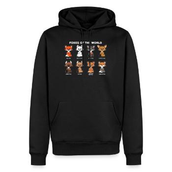 Foxes of this world - Men’s Premium Organic Hoodie - black - Front - Nico (187cm)