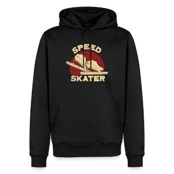 Eisschnelllauf - Männer Premium Bio Hoodie - Schwarz - Vorne - Nico (187cm)
