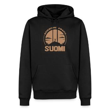 suomi - Männer Premium Bio Hoodie - Schwarz - Vorne - Nico (187cm)