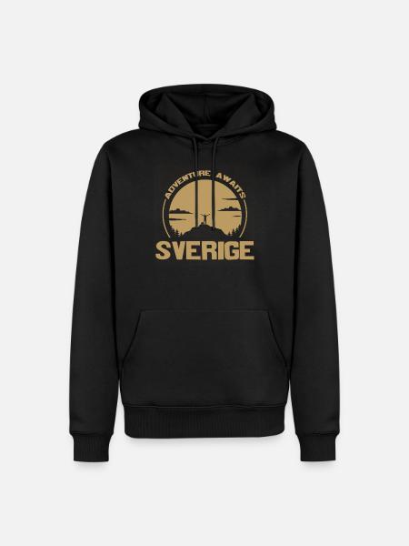 Suède - Sweat à capuche Premium bio Homme - noir