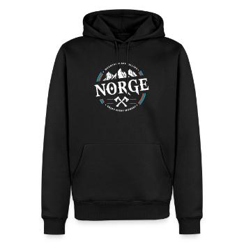 norge norwegen - Männer Premium Bio Hoodie - Schwarz - Vorne - Nico (187cm)
