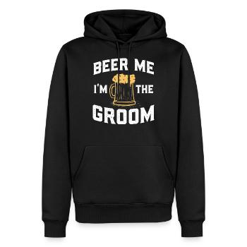 Beer Me I'm The Groom - Junggesellenabschied JGA - Männer Premium Bio Hoodie - Schwarz - Vorne - Nico (187cm)