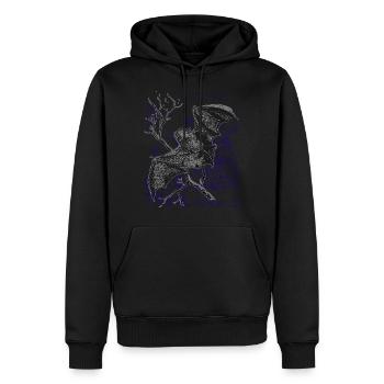 Fledermaus Vampir - Männer Premium Bio Hoodie - Schwarz - Vorne - Nico (187cm)
