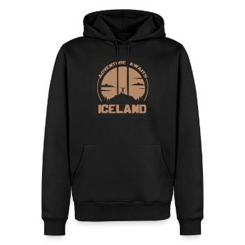 island - Männer Premium Bio Hoodie - Schwarz - Vorne - Nico (187cm)