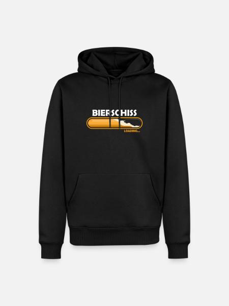 Bierschiss - Männer Premium Bio Hoodie - Schwarz
