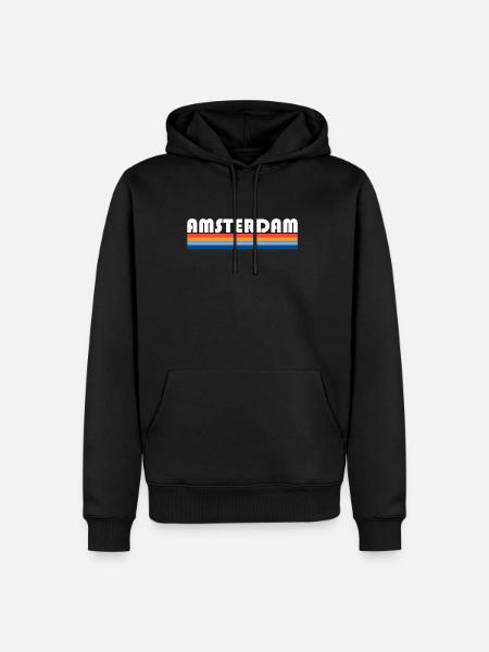 Amsterdam - Men’s Premium Organic Hoodie - black