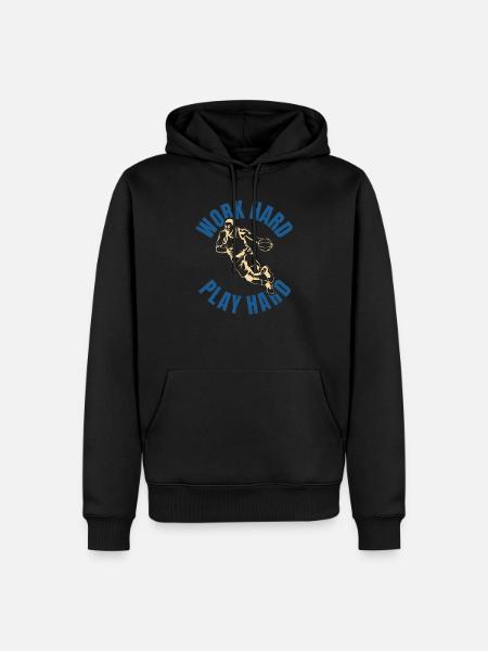 Playing basketball hard - Men’s Premium Organic Hoodie - black