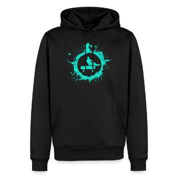 gymnastique - Sweat à capuche Premium bio Homme - noir - Devant - Nico (187cm)