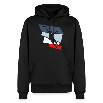 frisbee ultimate frisbee - Männer Premium Bio Hoodie - Schwarz - Vorne - Nico (187cm)