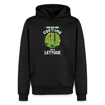 Vegan This Is My Costume I'm A Lettuce Vegetarian - Men’s Premium Organic Hoodie - black - Front - Nico (187cm)