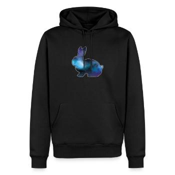 Lapin Animaux mignons Lapins Lièvre Faune Nature - Sweat à capuche Premium bio Homme - noir - Devant - Nico (187cm)