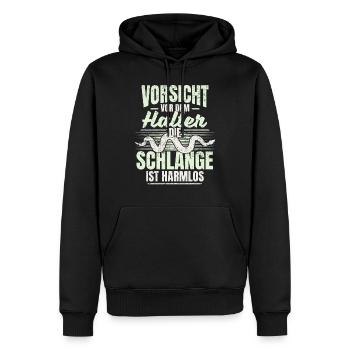 Reptil Schlange Reptilienhalter Terrarium Geschenk - Männer Premium Bio Hoodie - Schwarz - Vorne - Nico (187cm)