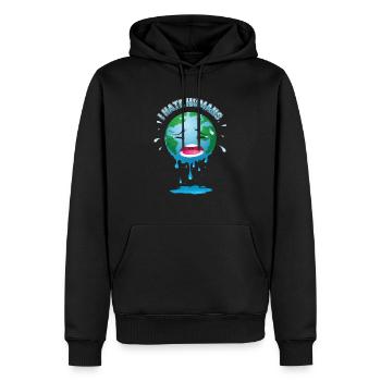 Environnement Green Global Nature Lovers Planet - Sweat à capuche Premium bio Homme - noir - Devant - Nico (187cm)